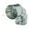 Lambro Deflect-O 3 in. L X 3 in. D Silver Aluminum Vent Elbow DE903 - alternate 5